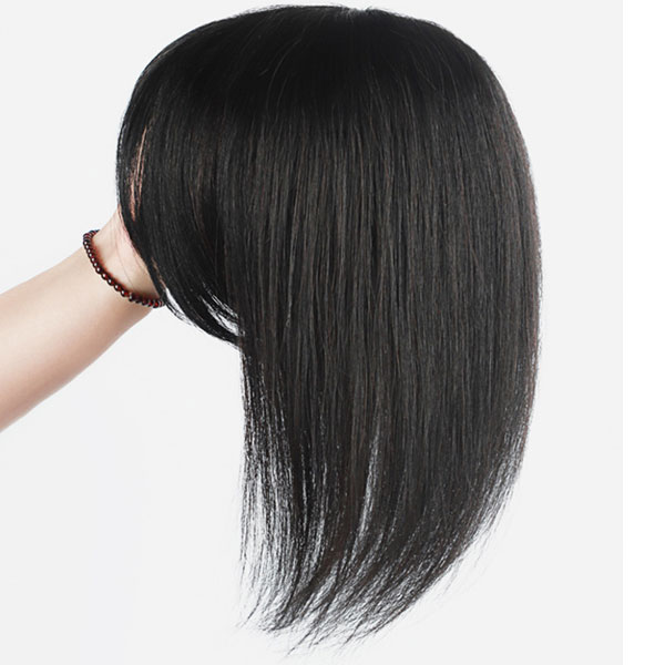 人毛 トップピース マシンメイド ストレート 30cm ヘアピース