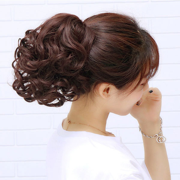 ポニーテール バンスクリップ ポイントウィッグ ショートカール