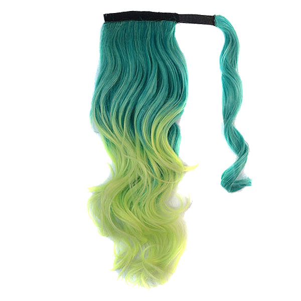 ポニーテール カラーポイントウィッグ マジックテープ ウィッグ  カール グラデーション マジックポニーテール エクステ ウイッグ 付け毛 つけ毛 WIG POINT 010 |  | 05