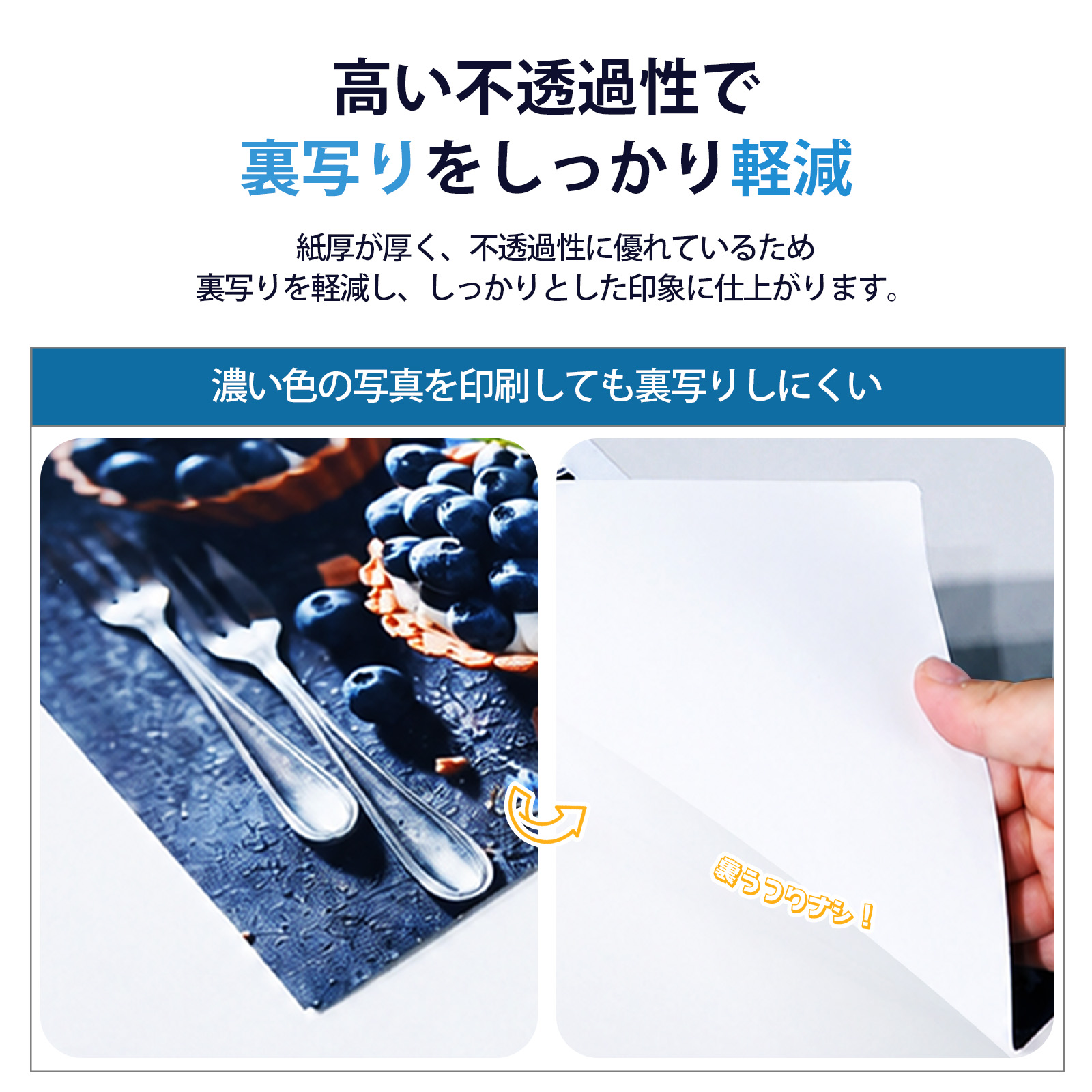 両面微光沢紙 A4 超厚手 60枚 厚さ0.29mm インクジェット用紙 両面印刷