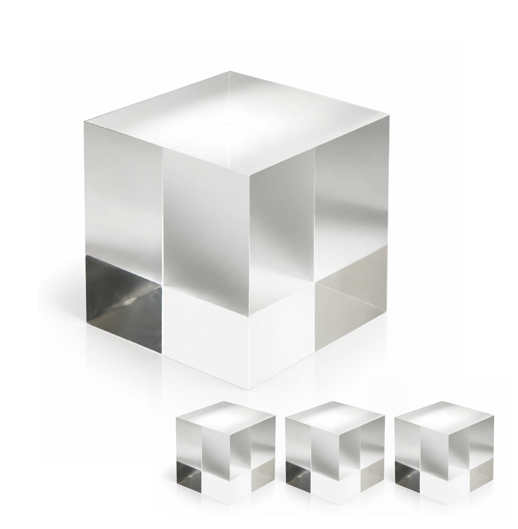 アクリルブロック 40mmx40mmxH140mm 4個セット アクリルブロック 4個入 40mm×40mm×40mm アクリルステージ ペーパー