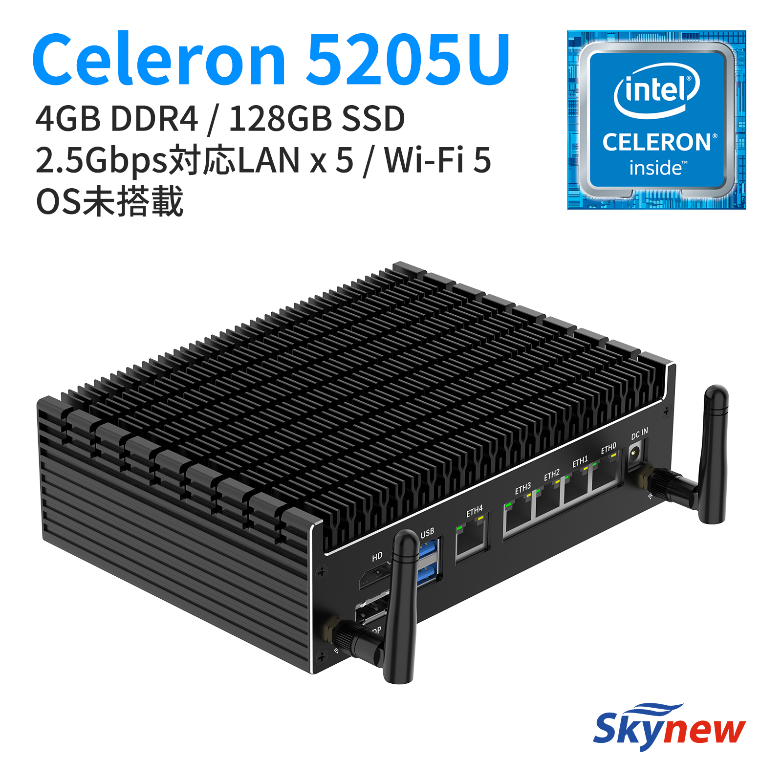 Skynew ファンレスミニpc ミニpc デスクトップパソコン 新品 ミニ