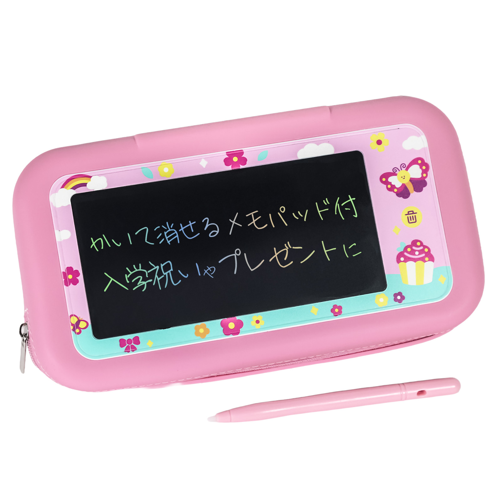 メモパッド付ペンケース 多機能ペンケース 大容量 薄型 小学生 かわいい 筆箱 入学祝い 進級祝い 小学生 女の子 クリスマス プレゼント ピンク ブルー MP |  | 01