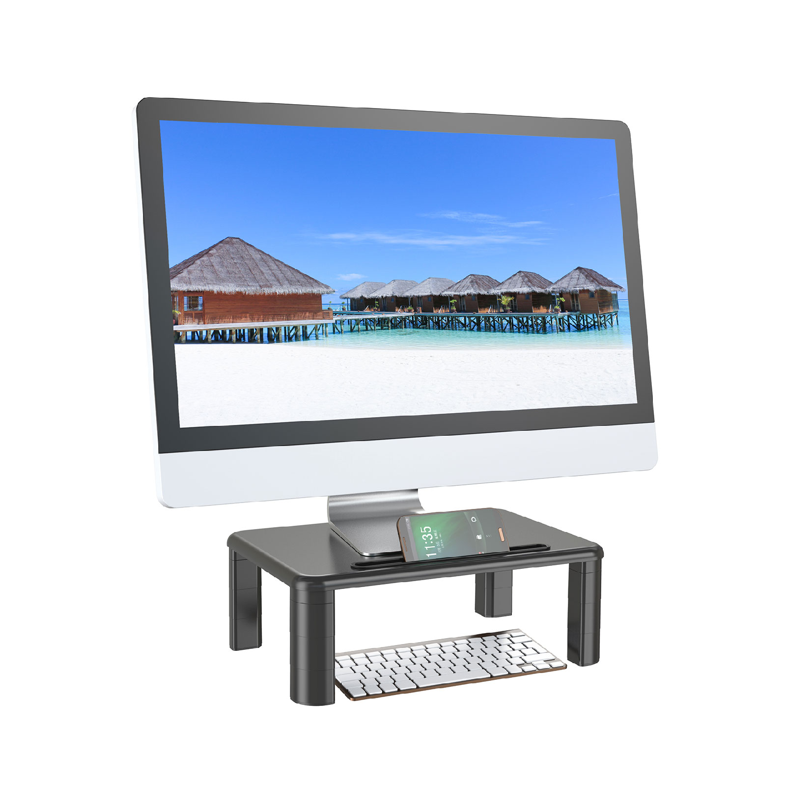 モニタースタンド 卓上 机上台 モニター用 机上ラック E-WIN