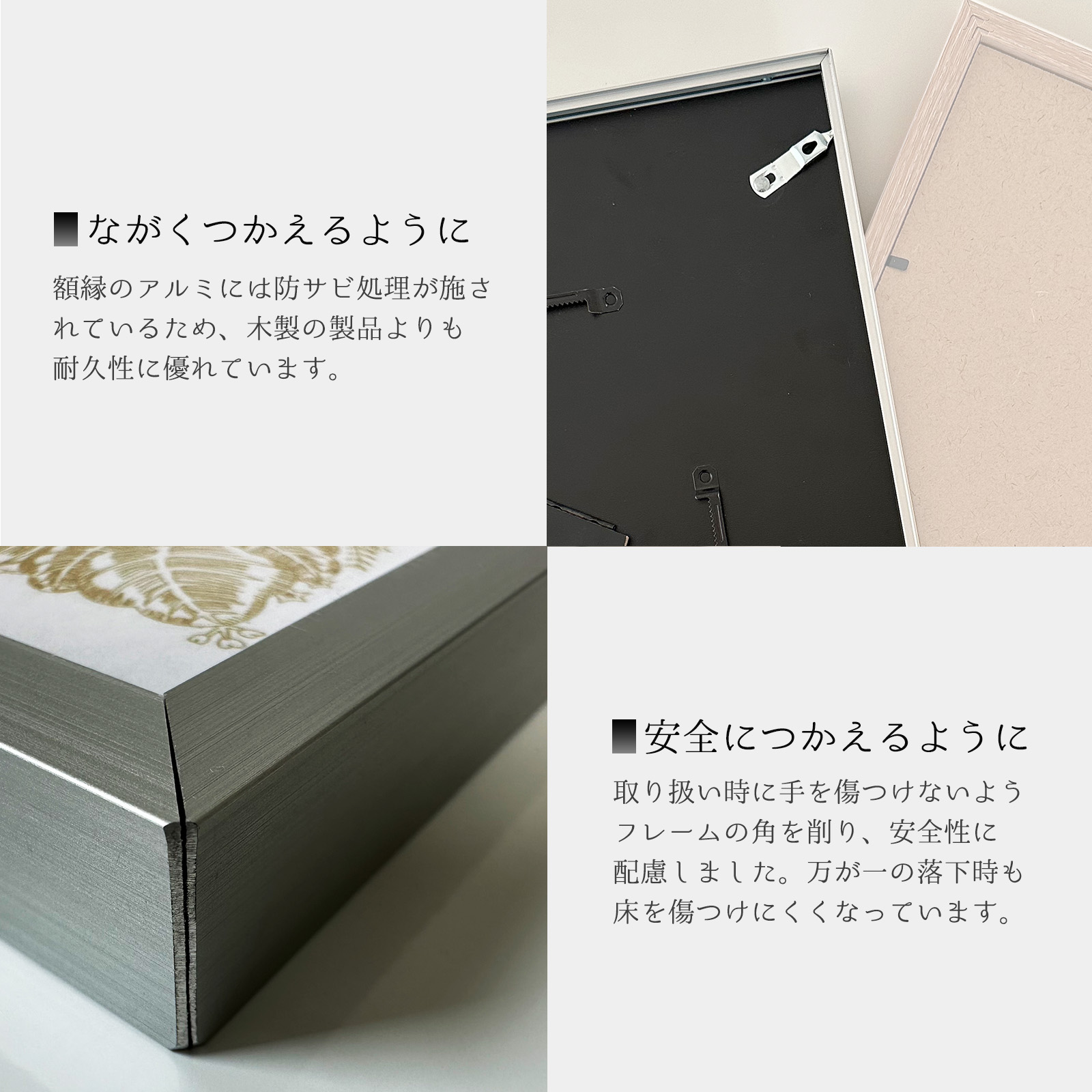 フォトフレーム 写真立て 壁掛け A4サイズ 大きめ 横長 スタンド