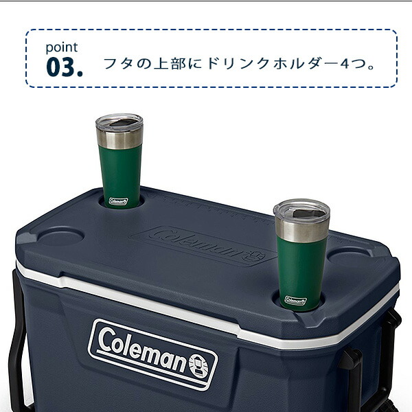 コールマン クーラーボックス 316シリーズ ハード クーラー 62QT 容量約60L キャスター付き 大容量 大型