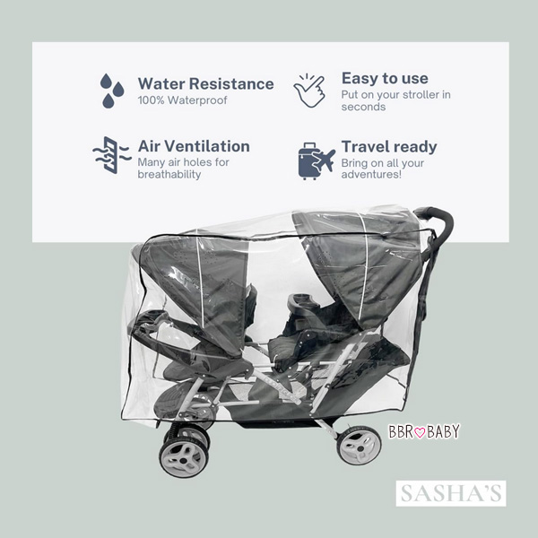 お取り寄せ/SASHA'S グレコ デュオグライダー ストローラー用 レイン お取り寄せ/SASHA'S グレコ デュオグライダー ストローラー用 レイン