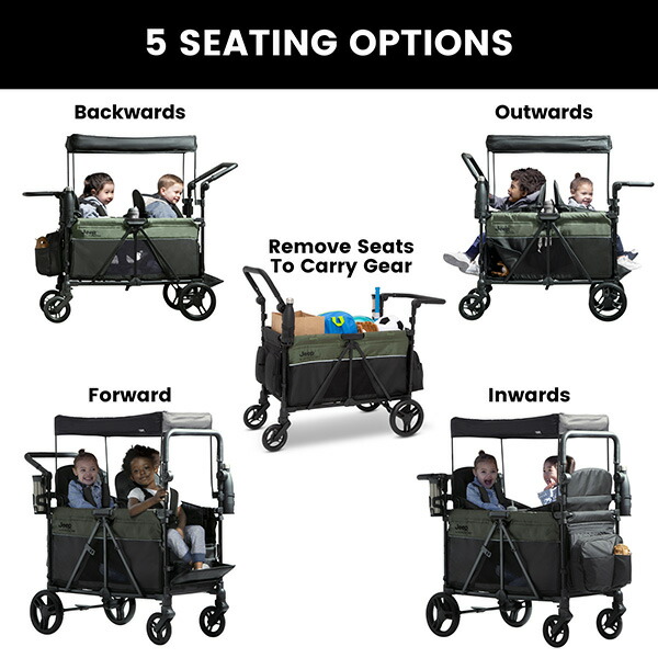 Jeep（ジープ） アリーズ ストローラー ワゴン キャノピー付き 2人乗り