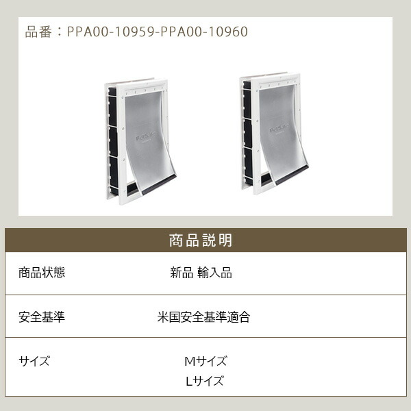 PetSafe ペットセーフ プラスチック ペットドア Mサイズ Lサイズ DIY