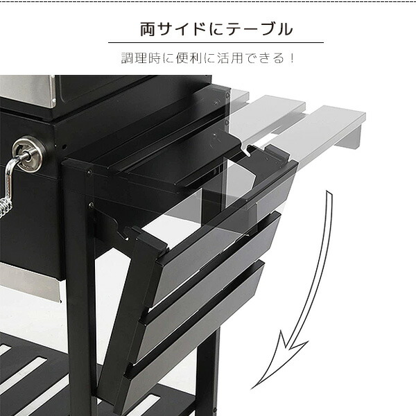 『特別価格』ポータブルチャコールBBQグリル 移動車輪&温度計付き （送料込み） imgrc0108831391.jpg