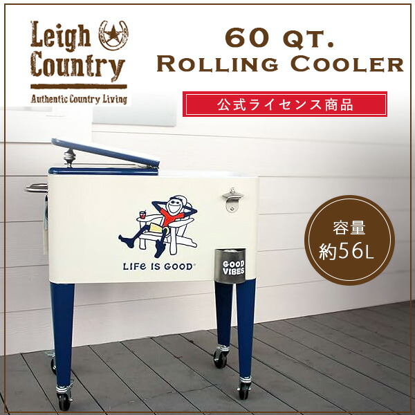 Leigh Country Life is Good ローリング クーラー 60QT 容量約56L 大