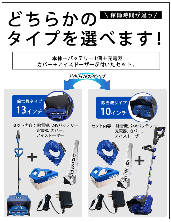 電動 除雪機 スノージョー 24V コードレス スノーショベル セット 13
