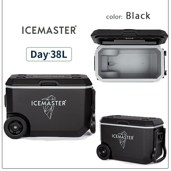 クーラーボックス アイスマスター Day+ 38L キャスター付き ホイールクーラー おしゃれ 大型 保冷力 部活 ドリンクホルダー