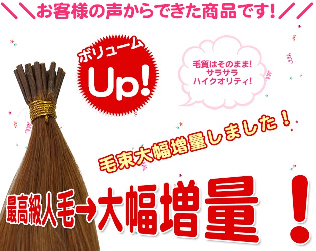 エクステ チップ用 人毛100% 50ｃｍ 毛束40本（1本あたり約1.5g