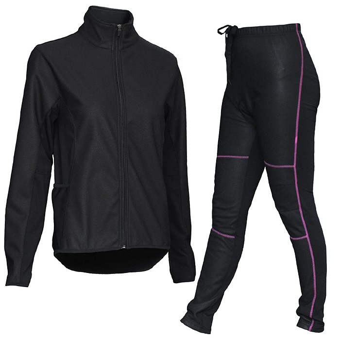 Wellcls レディース 冬用 防風 サイクルジャージ 上下セット 自転車