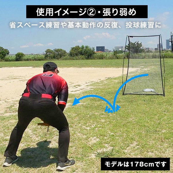 野球 練習 マルチスポーツネット 1.9×1.4m バッグ付き 壁あて 硬式