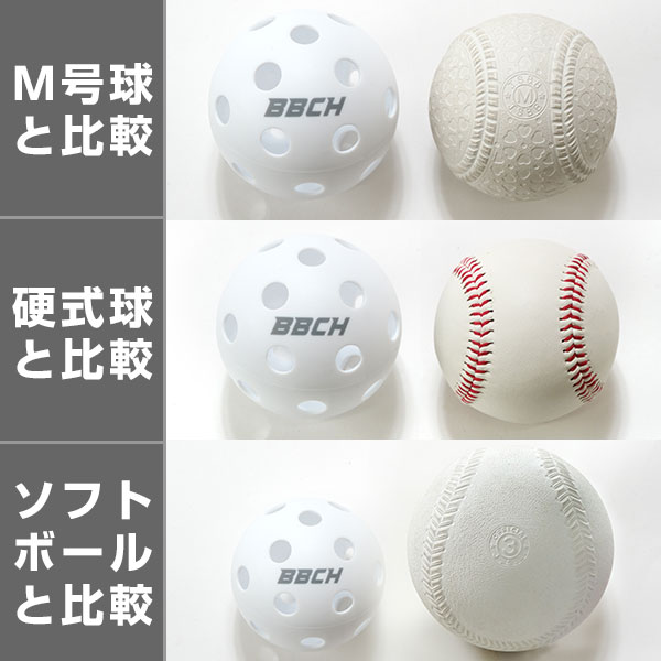 野球 練習 穴あきボール 60個セット(20個入り×3) 専用メッシュバッグ付き 軽い・柔らか・飛ばない・割れにくい バッティング 穴開き  トレーニング 打撃 BBCH