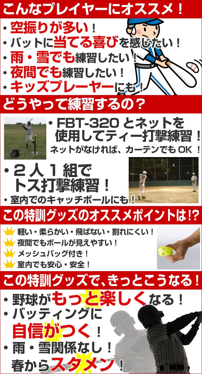 野球 バッティング練習ボール 穴あき 20個入り 収納バッグ付き 打撃 バッティング 練習用品 夜間 FBB-20 フィールドフォース : fieldforce-fbb-20:野球用品ベースボールタウン - 通販 - Yahoo!ショッピング