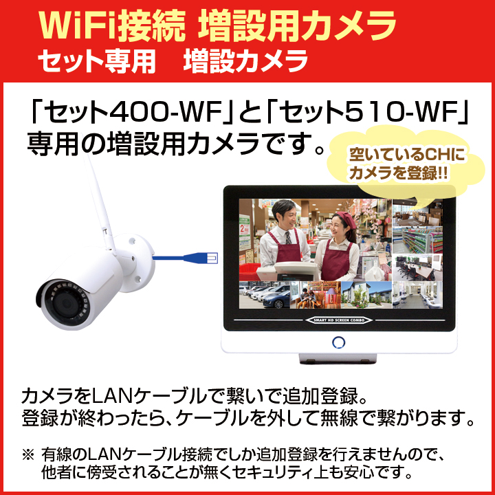 セット400-WF、セット510-WF専用 300万画素 増設用バレットカメラ / CT-W400_7