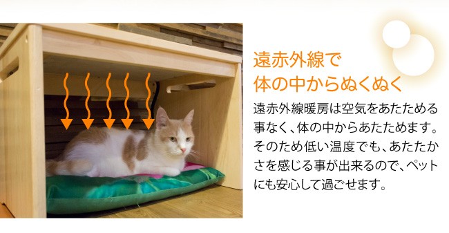 送料込 猫用こたつ ペットヒーター 低温設定 犬 猫 ベッド 暖房器具 遠赤ヒーター付きサイドテーブル Web限定 Kuljic Com