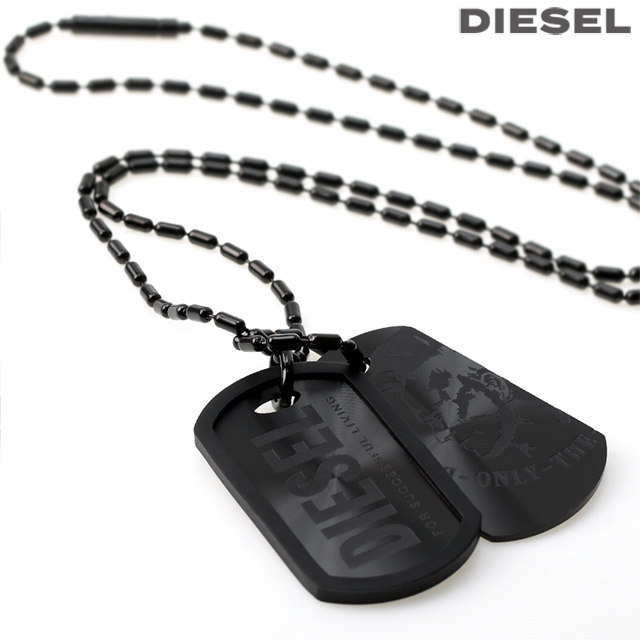 DIESEL ディーゼル ネックレス ステンレススチール ドッグタグ