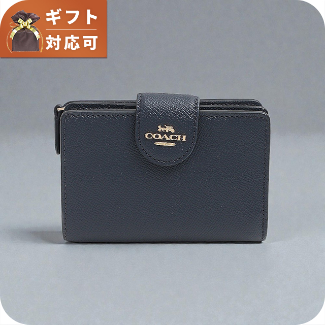 COACH（コーチ） 二つ折り財布 6390-IMMID レディース ネイビー