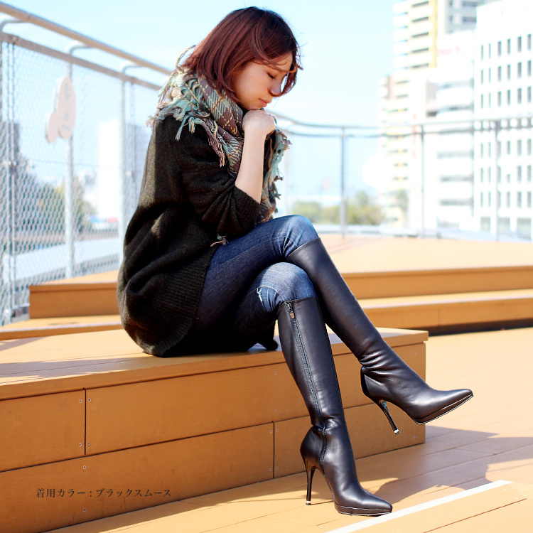ヒールロングブーツ》Black – Tnewties