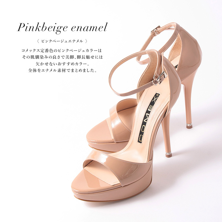 COMEX SALE コメックス ピンヒール サンダル エナメル オープン