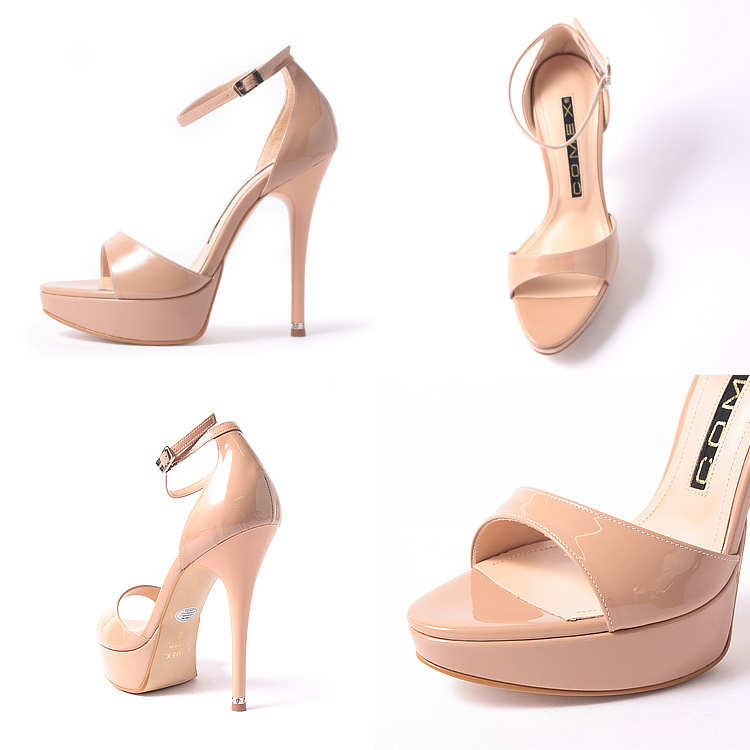 ✦新品✦ COMEX コメックス ストラップ付き ハイヒールサンダル  Lサイズ COMEX SALE コメックス ピンヒール サンダル エナメル オープン