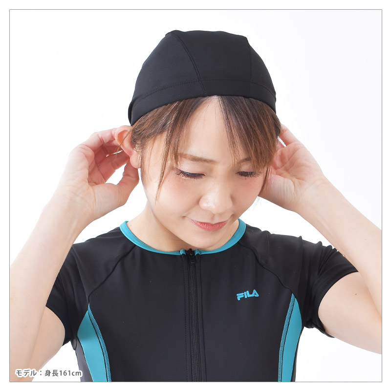 送料無料 スイムキャップ 大人用 FILA フィラ トリコットキャップ 水泳帽 テキスタイル 伸縮性 スイミング 水泳 水着 フィットネス 男女兼用 314023 メール便 関連画像2