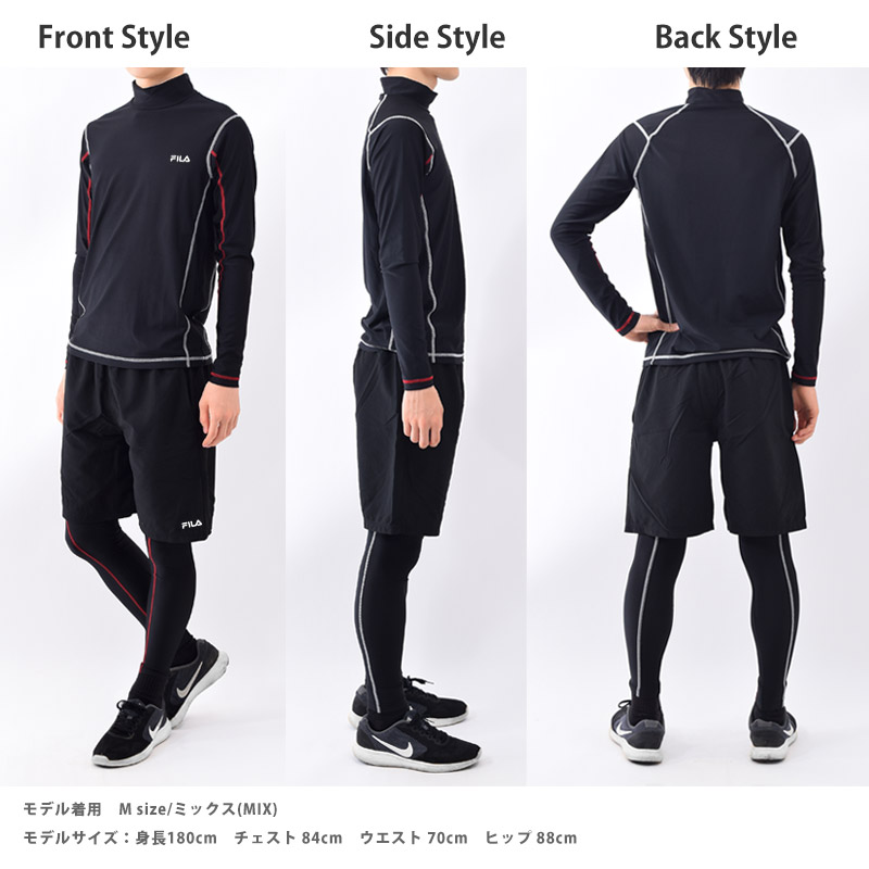 送料無料 フィットネス水着 3点セット FILA スポーツウェア メンズ ランニングウェア UVカット ジム スイムウェア フィラ 男性用 420919A M L LL 3L｜beach-angel｜17