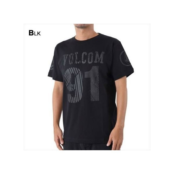 VOLCOM ボルコム Tシャツ 半袖 ロゴTシャツ 丸首Tシャツ 黒