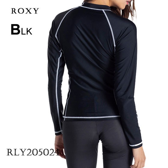 ROXY ブラック 長袖 ウエットスーツ Tシャツ WOMENS ラッシュガード rwt241741-5.jpg
