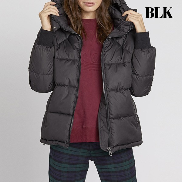 大人気　Volcom ブラック フード付きジャケット Utility Puff Jacket - Black | Volcom Japan