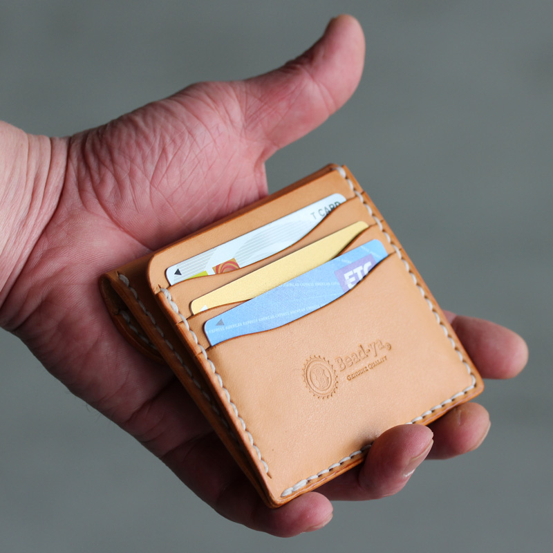 ミニマムウォレット ナチュラルレザー ミニ財布 手縫い FTウォレット ミニ財布 ミニウォレット コンパクトウォレット ミニマム