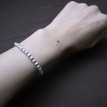 シルバービーズブレスレット 中玉 Silver925 シルバー925 ハンドメイド 