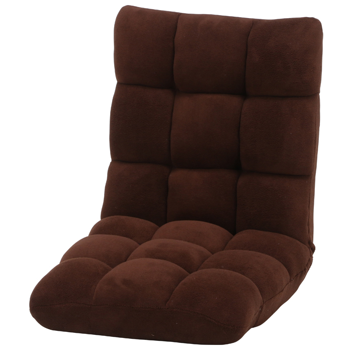フロアチェア リクライニング 座椅子 一人掛け 椅子 いす おしゃれ 茶 ブラウン FGB-0146BR｜beads-sofa