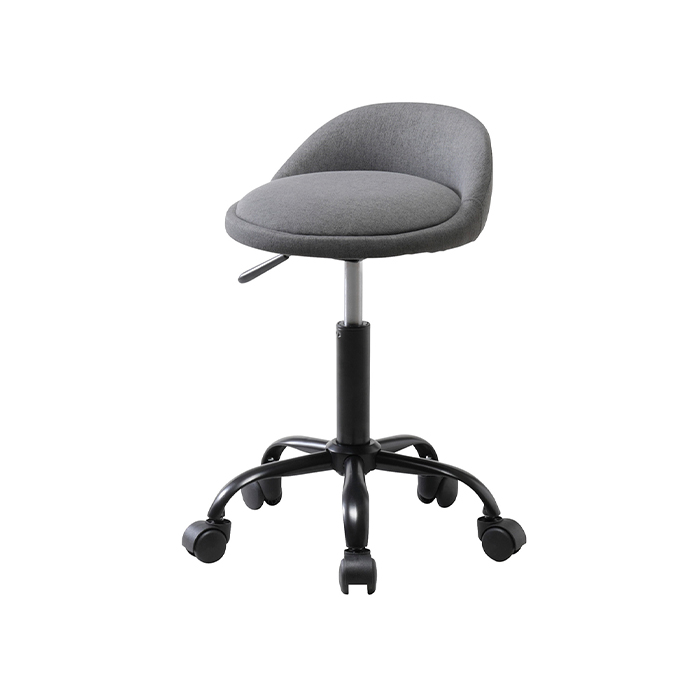 デスクチェア キャスター付き 昇降式 おしゃれ 北欧 椅子 かわいい シンプル イス コンパクト 灰色 ダークグレー KOE-5701DGR