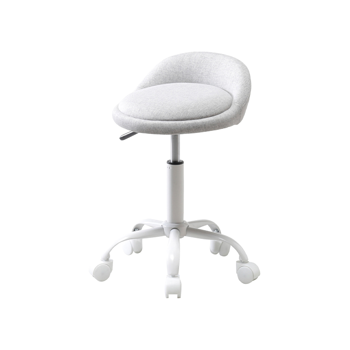 デスクチェア キャスター付き 昇降式 おしゃれ 北欧 椅子 かわいい シンプル イス コンパクト 灰色 ライトグレー KOE-5701LGR
