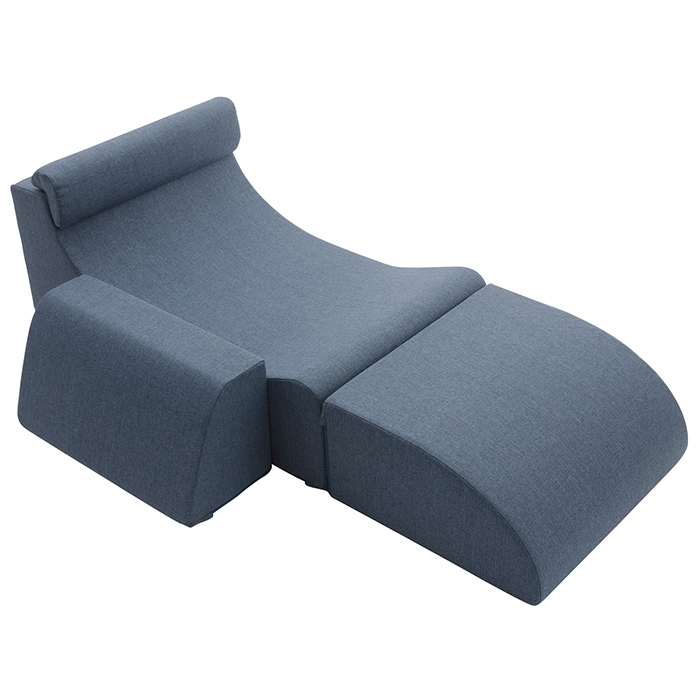 ソファ 座椅子 サイドテーブル ベンチ ソファー 1人掛け 日本製 おしゃれ 青 インディゴブルー SLT-3250IBL｜beads-sofa
