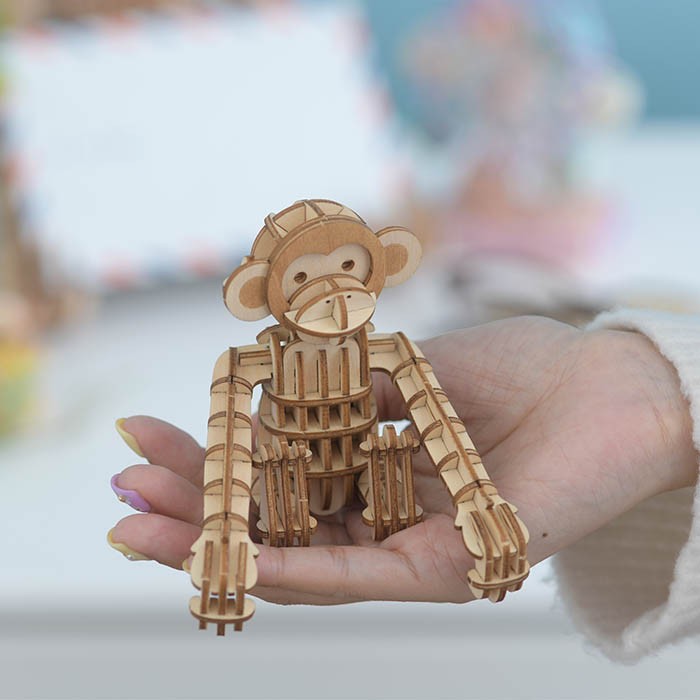 DROOPY/ドルーピー 手作り組み木 ハンドメイド 木製立体パズル 訳有り