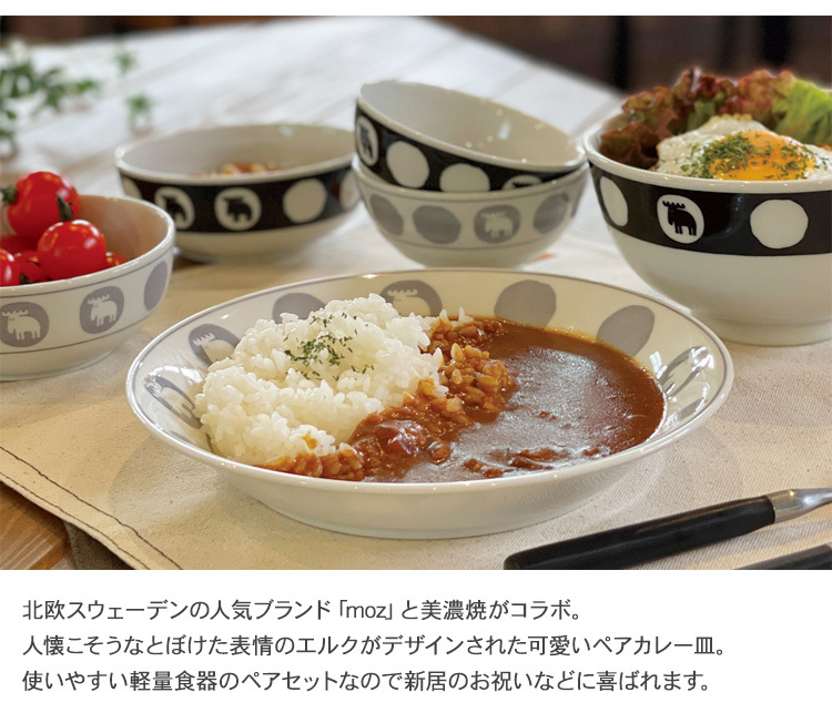 プレート 皿 カレーボウル 食器 軽量 陶磁器 国産 日本製 moz モズ