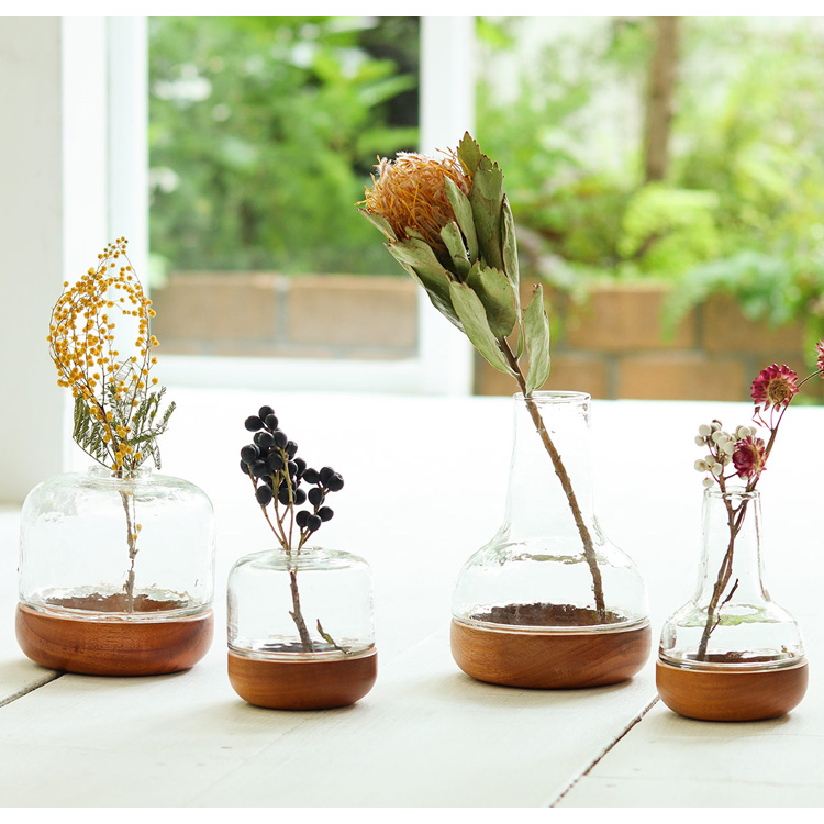 フラワーベース ガラス 花瓶 水槽 花器 アロマディフューザー シナリー