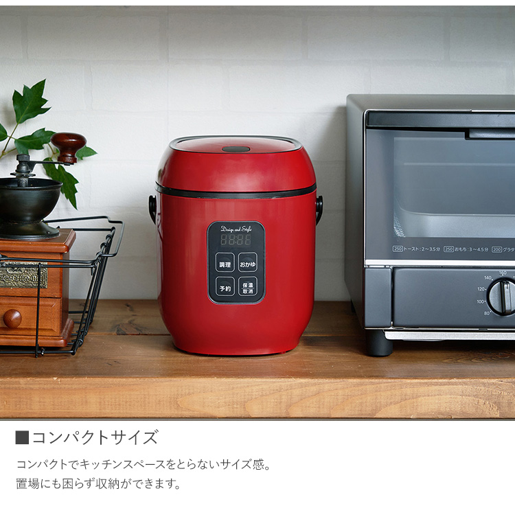 調理家電 調理器具 炊飯器 0.5〜1.5合 コンパクト 省スペース D＆S