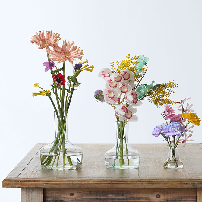カラフェ 水差し フラワーベース 花瓶 ガラス shesay シセイ 花も活け