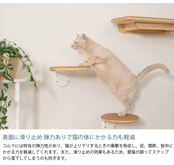 キャットステップ 猫 ステップ 壁 上下運動 MYZOO マイズー CORK-R