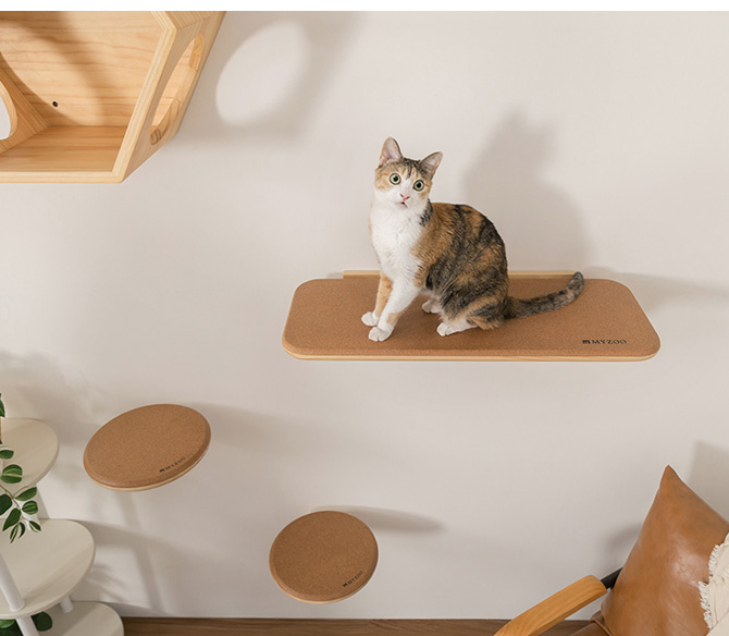 キャットステップ 猫 ステップ 壁 上下運動 MYZOO マイズー CORK-R