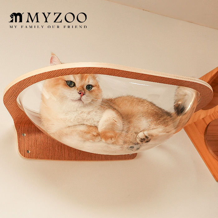 mwmmキャットステップ 猫用 キャットステップ ベッド 透明 クリア クリアボール MYZOO