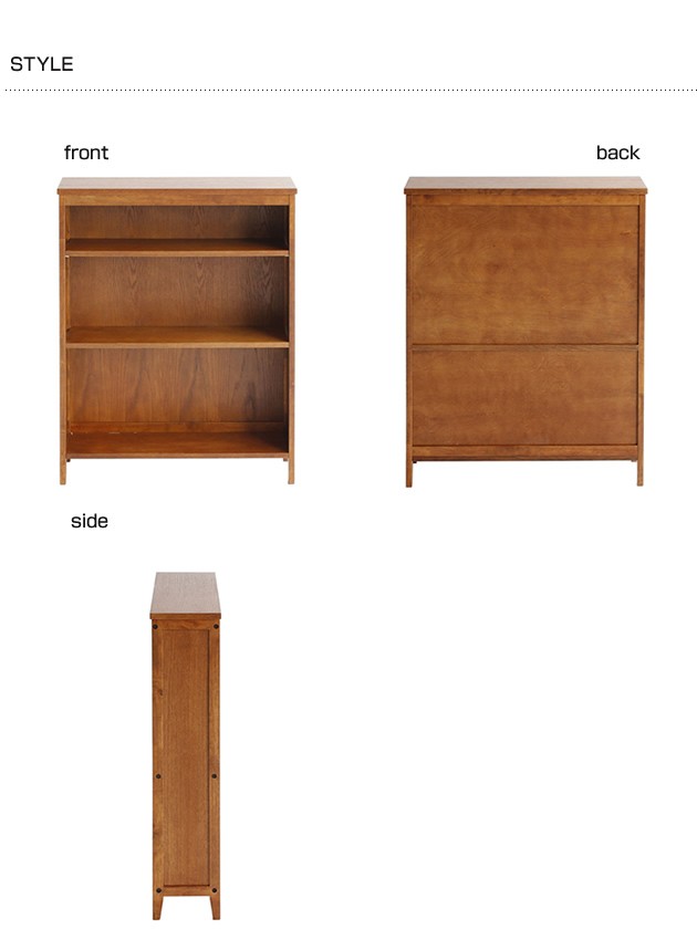 hommage オマージュ ブックシェルフ Book Shelf ブラウン 本棚 ブックシェルフ 本棚 hommage(オマージュ) ブラウン HMR-2664BR