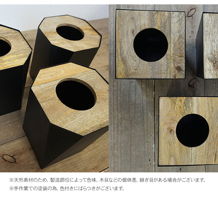 家具 収納 ゴミ箱 木製 ハンドメイド アンティーク ビンテージ DIY ゴミ箱 ごみ箱 蓋つき 木製 アイアン ヴィンテージ ダストボックス L